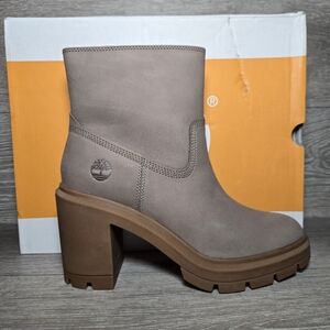Womens Timberland Allington Heights Mid Zip Up Boot Taupe Nubuck Size 10 NEW
